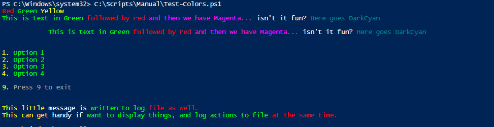 PowerShell – How to format Write-Host with multiple colors