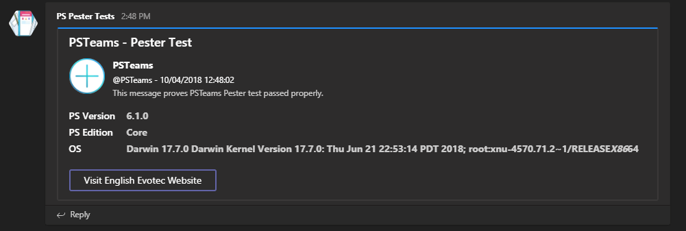 PSTeams – Send notifications to MS Teams from Mac / Linux or Windows