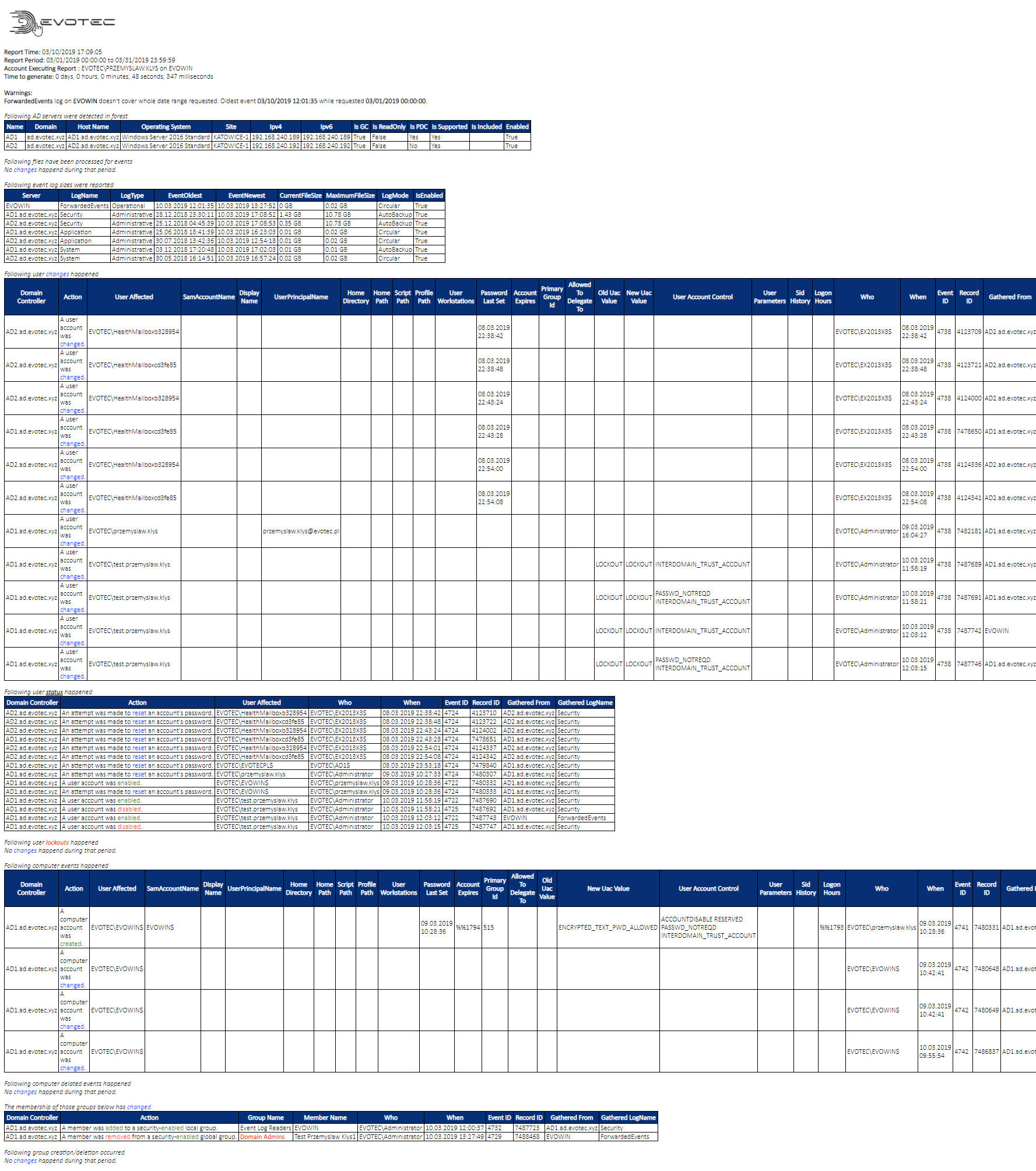 PSWinReporting 1.8 – Split of branches (Legacy vs. New Hope)