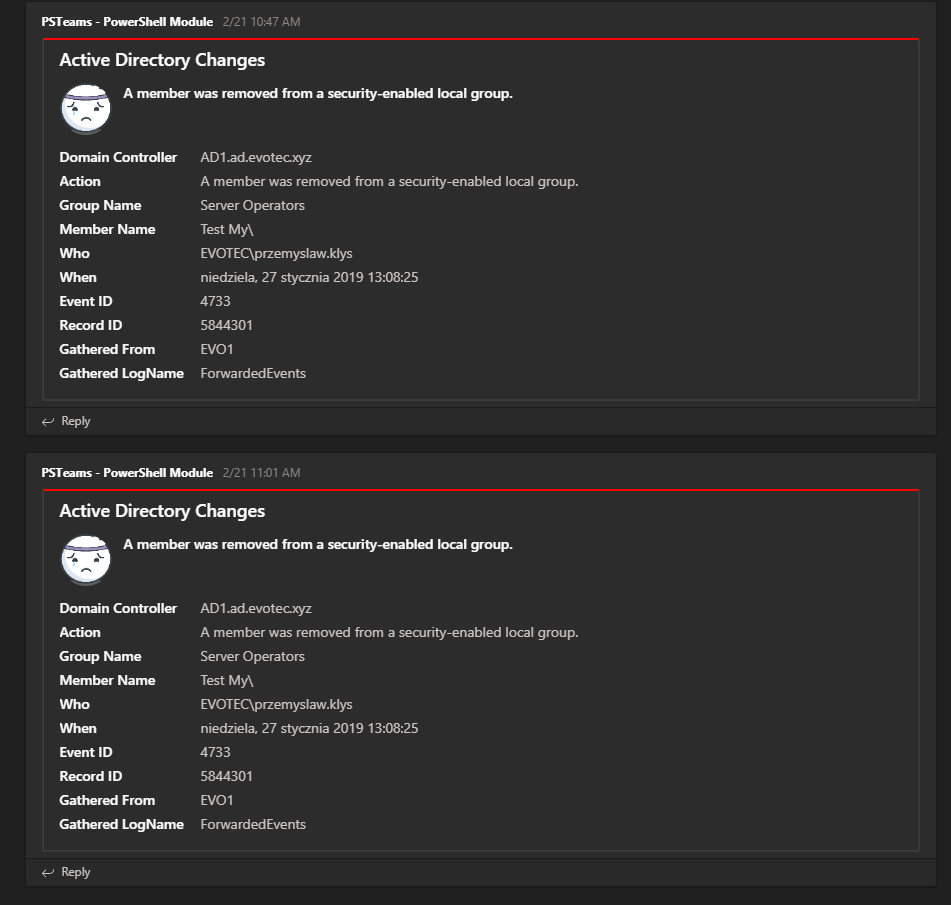 PSWinReporting - Teams PSWinReporting - Teams