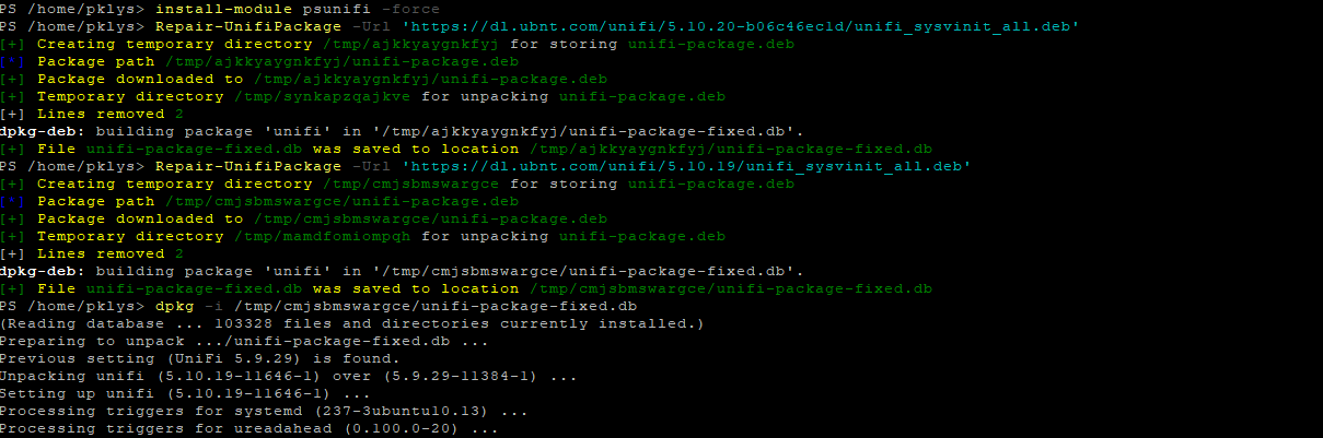 Using PowerShell to fix Ubiquiti Unifi requirement for MongoDB 3.6 on Ubuntu 18