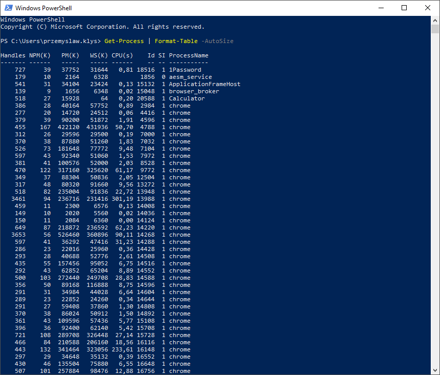 Does having Format-Table or Format-List in the middle of the pipeline makes sense?