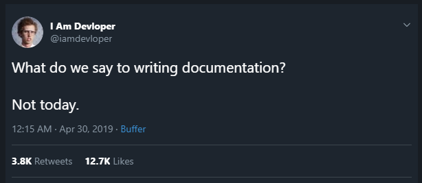 What do we say to writing documentation