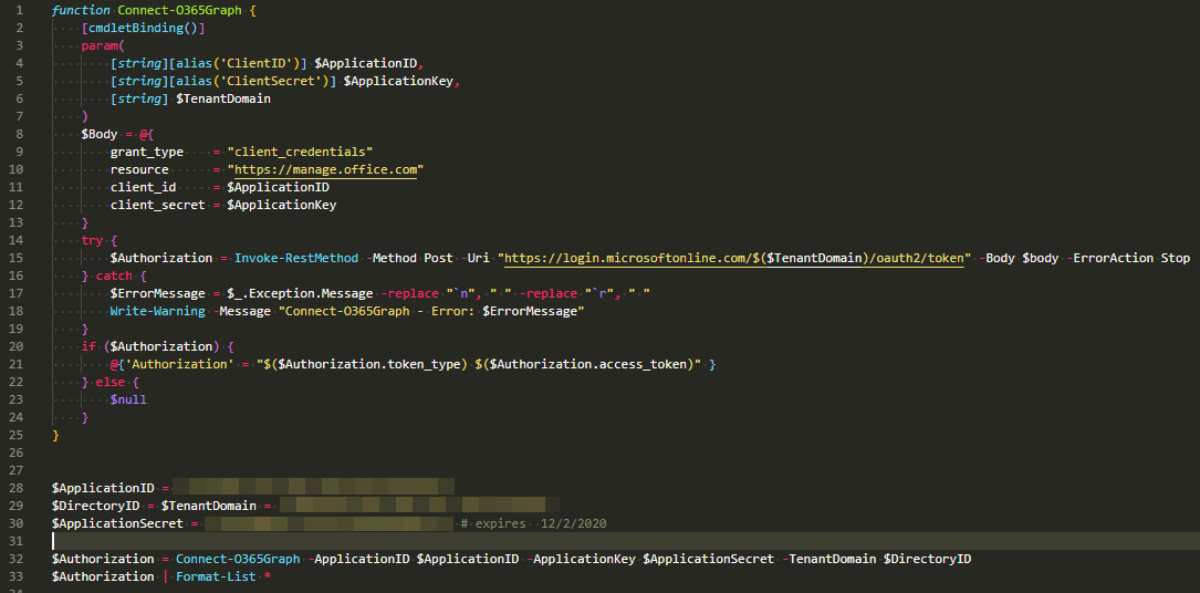 Microsoft Graph – InvalidAuthenticationToken – Access token validation failure. Invalid audience