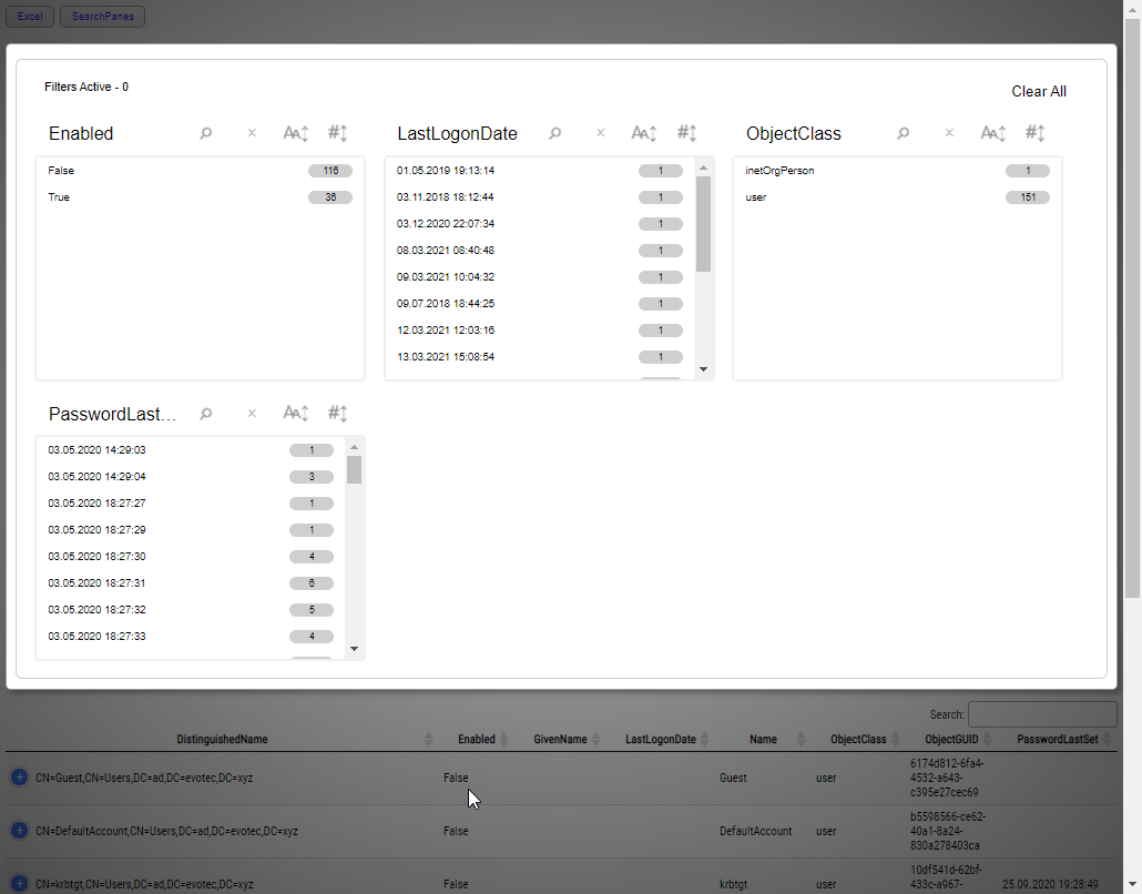 HTML Search Panes in DataTables via PowerShell HTML Search Panes in DataTables via PowerShell
