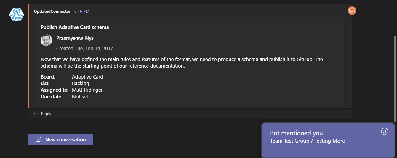Mentioning users in notifications using PSTeams PowerShell Module